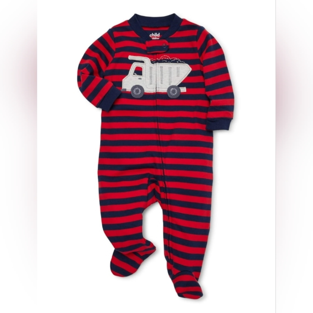 Carter's Red and Blue Striped Footie One Piece